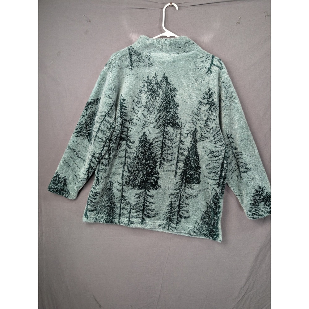 Artisans Sunschein Designs Fleece Pullover Pine Tree Forest Green Medium USA
